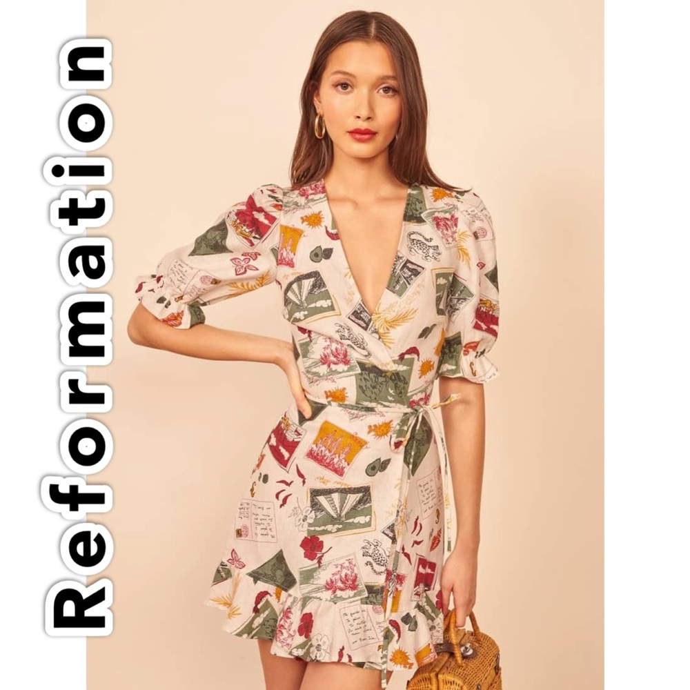 Reformation Wrap Mini Dress